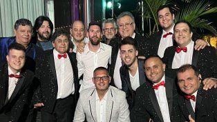 Lionel Messi con Los Palmeras.