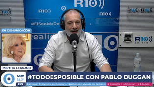 mirtha legrand hablo con pablo duggan y dijo que la situacion del pais esta complicada.