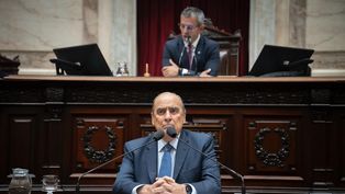 Guillermo Francos en el informe de gestión en Diputados