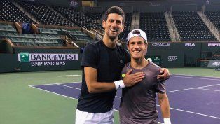 Djokovic y Schwartzman imitaron a Messi.