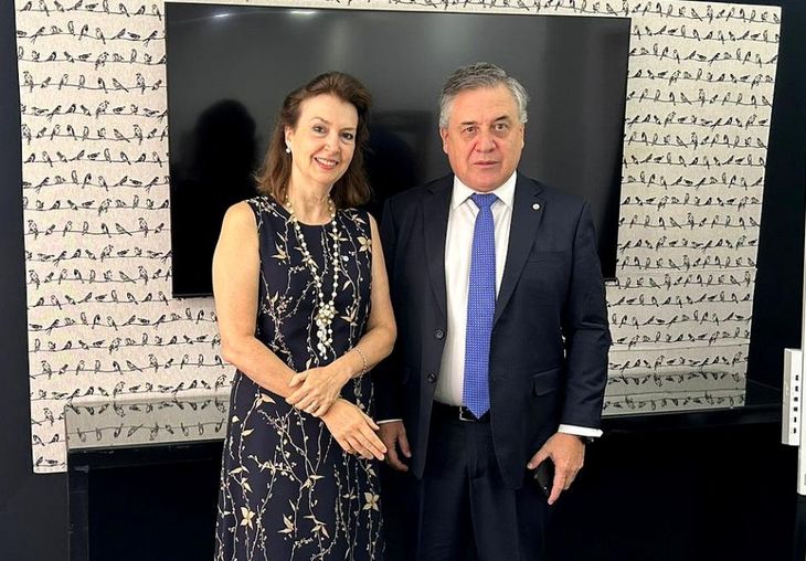 El canciller uruguayo Omar Paganini se reunió con su par argentina, Diana Mondino.