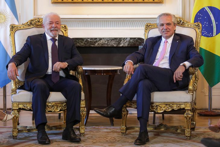 Los presidentes de Brasil y Argentina, Lula Da Silva y Alberto Fernández.