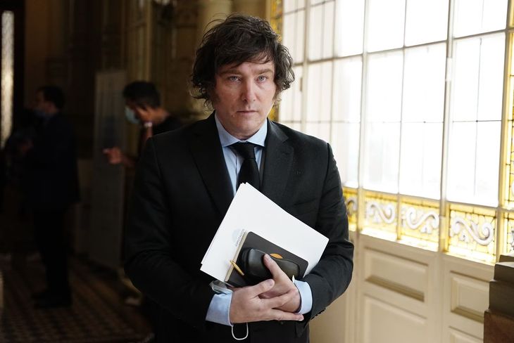 El candidato presidencial de LLA, Javier Milei.