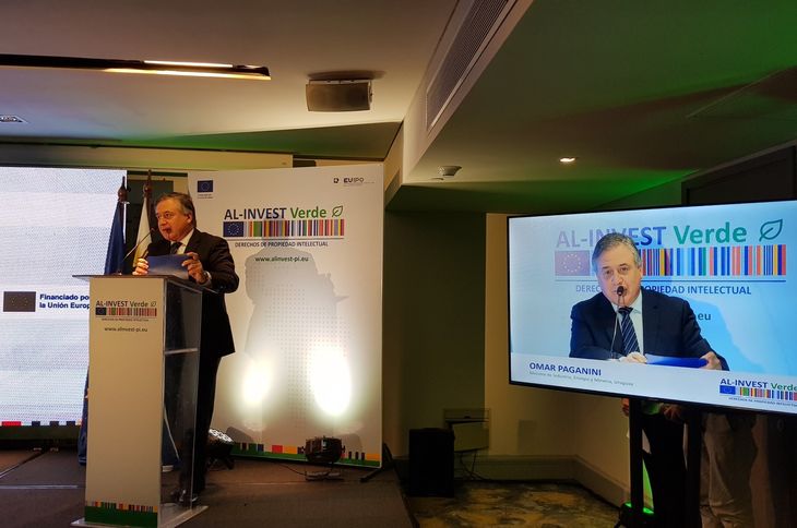 El Ministro de Industria, Energía y Minería del Uruguay, Omar Paganini, en la inauguración de AL-INVEST Verde para Uruguay y el Mercosur.