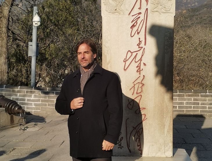 El presidente Luis Lacalle Pou en China.