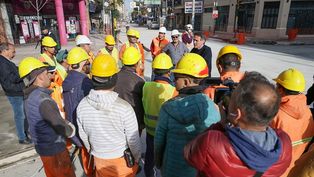 Se realizó un paro activo para defender las obras públicas.