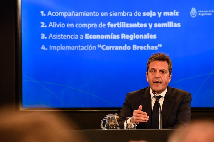 El ministro de Economía, Sergio Massa.