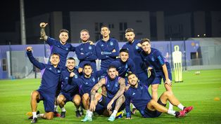 La Selección Argentina en su último entrenamiento antes de Croacia.