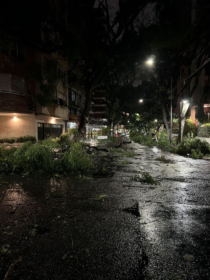 Las imágenes del brutal temporal en CABA