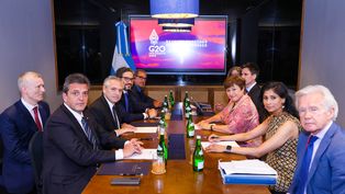 Alberto Fernández con Kristalina Georgieva del FMI.