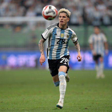 Alejandro Garnacho debutó en la Selección Argentina.