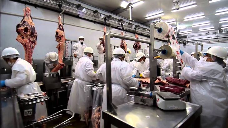 La industria frigorífica es una de las que más cayó en lo que va del año.