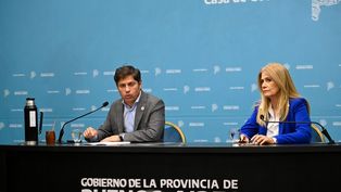 El gobernador Axel Kicillof y la vicegobernadora Verónica Magario