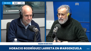 Horacio Rodríguez Larreta en el estudio de Radio 10.