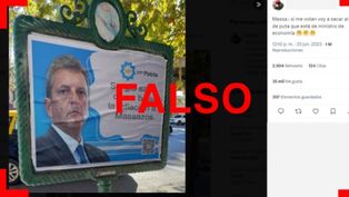 Circuló la imagen de un falso afiche sobre Sergio Massa