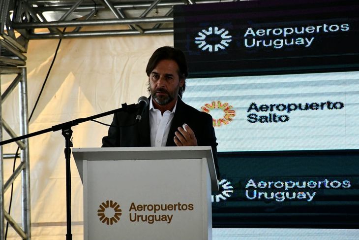 El presidente Luis Lacalle Pou tuvo un cruce con el intendente de Salto, Andrés Lima.