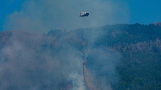 El incendio en El Hoyo.